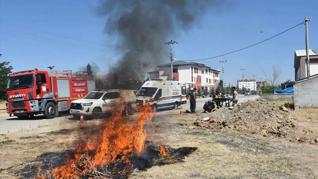 Gümüşhane'de iş kazalarında yangın söndürme tatbikatı yapıldı