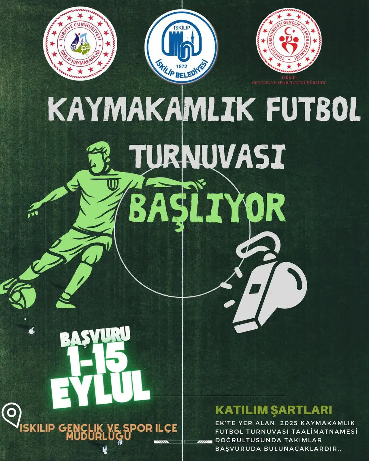 İskilip'te Kurumlar Arası Futbol Turnuvası Heyecanı Yaşanacak