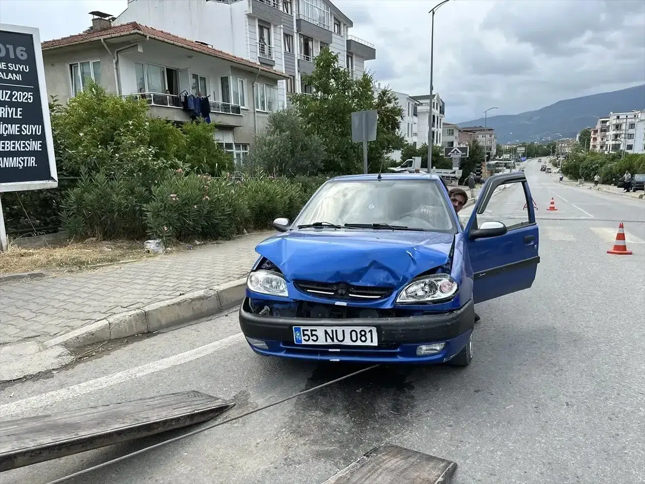 Gerze'de otomobilin devrilmesi sonucu 1 kişi yaralandı