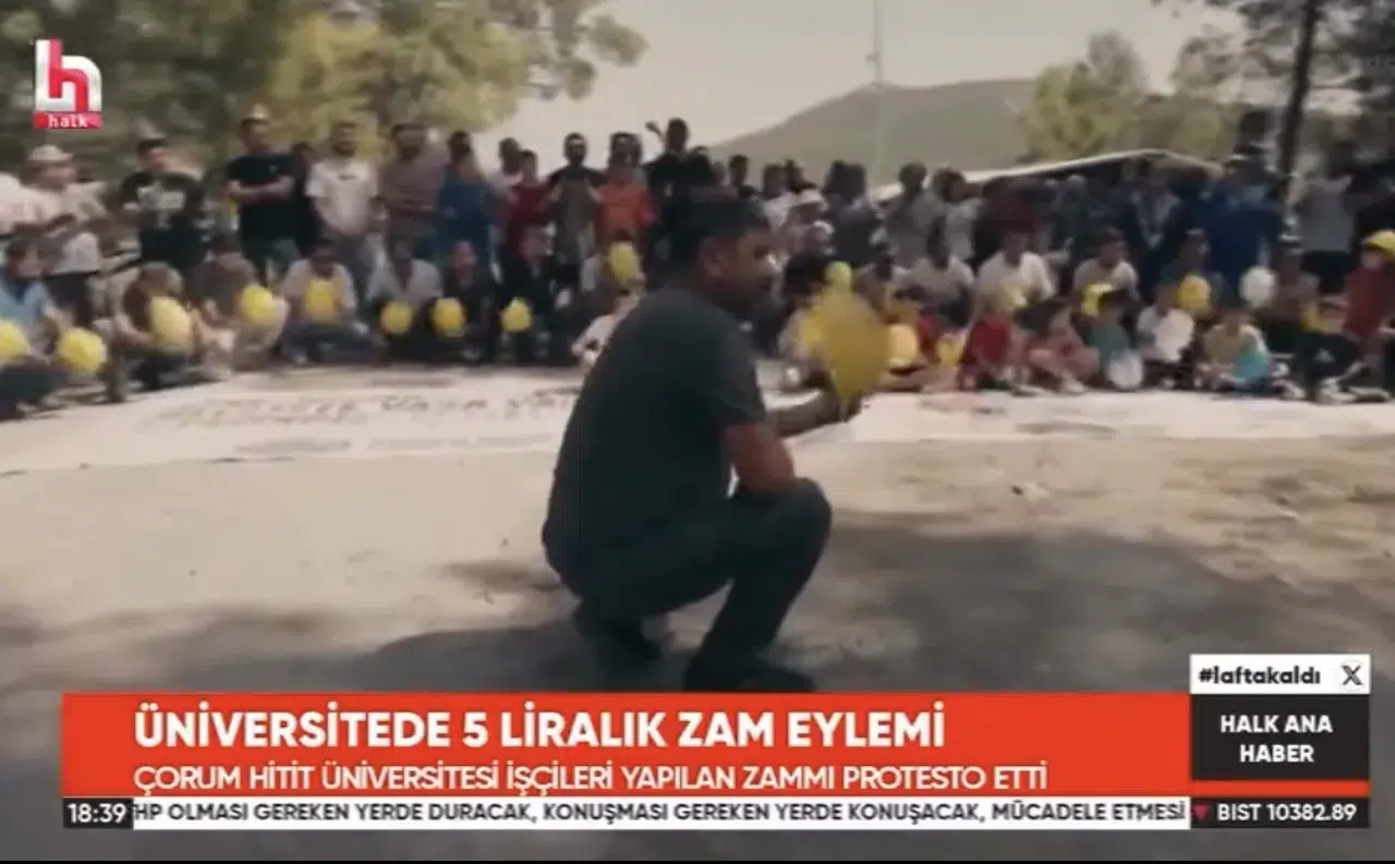 Hitit Üniversitesi İşçilerinin Sesini Halk TV Duyurdu