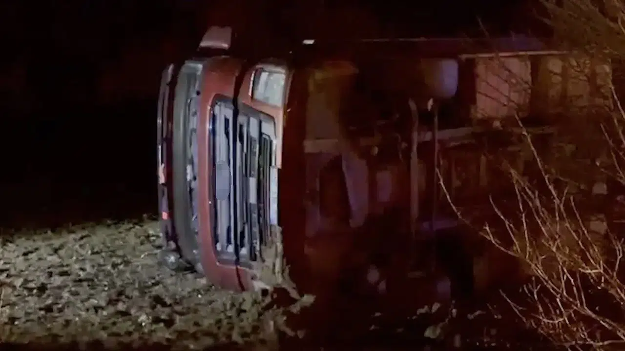 Köpeğe Çarpmamak İçin Manevra Yaptı, Devrildi