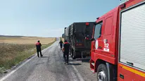 TIR’ın Arka Lastiğinde Çıkan Yangın Söndürüldü