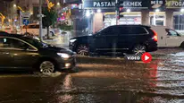 Alaca'da Sağanak Doluya Dönüştü, Cadde ve Sokaklar Beyaza Büründü