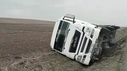 Yoldan Çıkan Tanker Yan Yattı