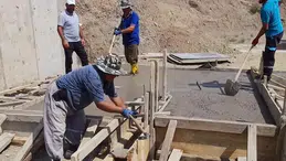 Osmancık Asfalt Plenti Sahasında Beton Atıldı
