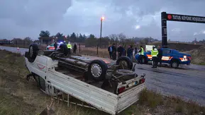 Dodurga’da Minibüs Devrildi: 1 Yaralı