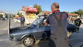 Otomobilde Çıkan Yangını Vatandaşlar Söndürdü