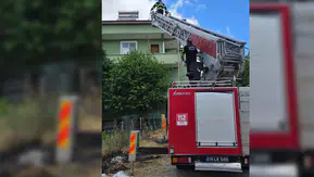Yuvasında Mahsur Kalan Leyleği İtfaiye Kurtardı