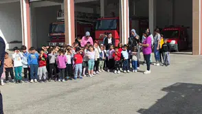 Minik İtfaiyeciler, Osmancık İtfaiyesini Ziyaret Etti