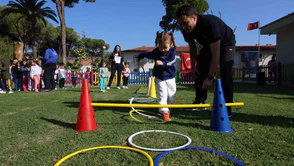 Minik öğrenciler Aydın Büyükşehir Belediyesi ile sporla tanışıyor