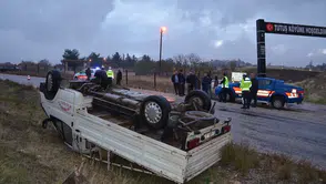 Dodurga’da Minibüs Devrildi: 1 Yaralı