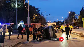Çorum'da Korkutan Kaza Cipin Sürücüsü Ölümden Döndü