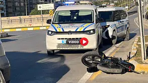 Minibüsle Elektrikli Bisiklet Çarpıştı