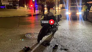 Otomobil ile Motosiklet Çarpıştı