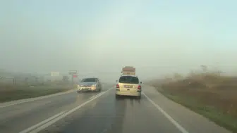 Amasya Yolunda Yoğun Sis Etkisi