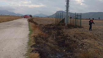Burdur’da arazi yangını