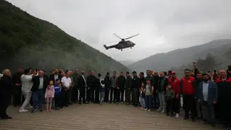 Amasya doğa yürüyüşü ve helikopter gösterisi yapıldı