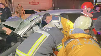 Kırmızı Işıkta Çekiciye Saplandı