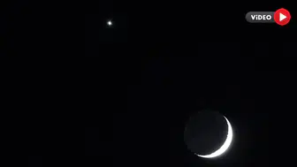 Çorum Semalarında Ay ve Venüs Buluşması
