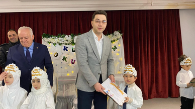 Almus Kaymakamı Çömen Kur'an-ı Kerim okumaya geçiş törenine katıldı