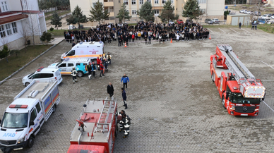 Amasya'da deprem sonrası tahliye tatbikatı yapıldı