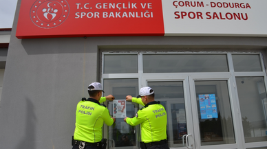 Dodurga'da motosiklet sürücüleri bilgilendirildi