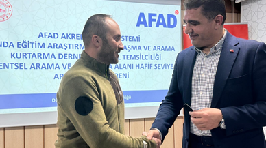 Düzce'de hafif seviye arama kurtarma ekibi akreditasyonunu tamamlayanlara tören