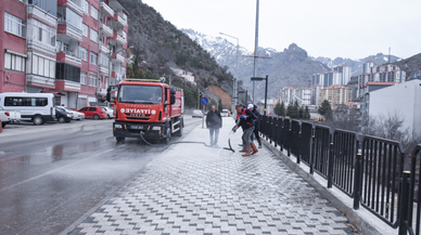Gümüşhane'de cadde ve sokaklar temizleniyor