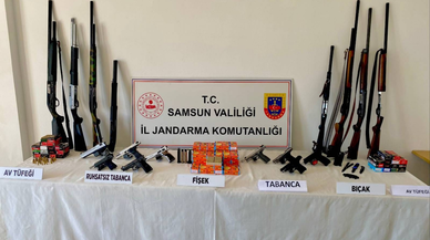 Samsun'da kaçak silah ticareti operasyonunda 8 zanlı yakalandı
