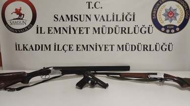 Samsun'da ruhsatsız tüfek ve tabanca ile yakalanan kişi gözaltına alındı