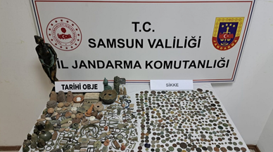 Samsun'da tarihi eser kaçakçılığı operasyonunda 3 kişi yakalandı