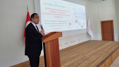 Boyabat'ta üreticiler kuraklıkla mücadele konusunda bilgilendirildi