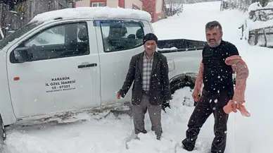 Karabük'te ineği doğum yaparken zorlanan kişinin yardımına ekipler yetişti