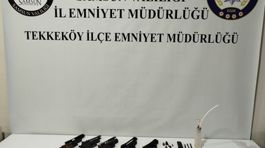 Samsun'da uyuşturucu ve silah parçaları ele geçirildi