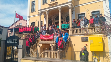 Yurt Lig sporcularından Bafra Arkeoloji Müzesi'ne ziyaret