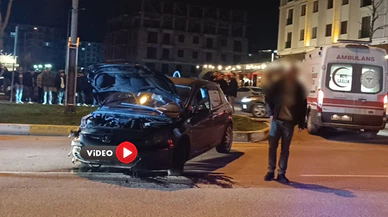 Dr. İlhan Gürel Caddesi’nde Kaza, O Anlar Kamerada