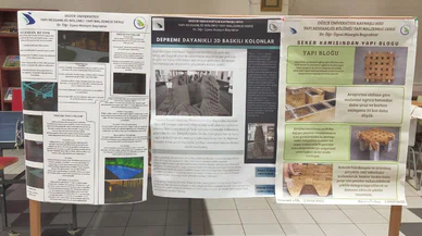 Düzce'de yüksekokul öğrencilerinden yenilikçi yapı malzemeleri sergisi
