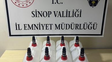 Sinop'ta 40 litre etil alkol ele geçirildi