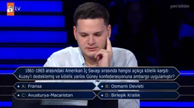 1861-1865 Ortasında Amerikan İç Savaşı Sırasında Hangisi Açıkça Kölelik Zıddı Kuzey'i Desteklemiş ve Kölelik Yanlısı Güney Konfederasyonuna Ambargo