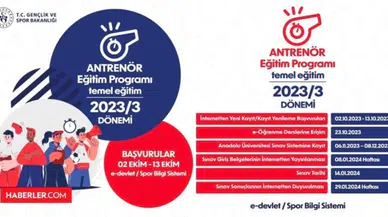 2023/3 Antrenör Temel Eğitim Programı Müracaat, İmtihan Tarihi Ne Vakit, Başladı Mı? Temel Antrenörlük Eğitimi 2022/3 Ne Vakit?