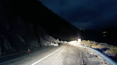 Artvin-Ardahan Kara Yolunda Heyelan Meydana Geldi