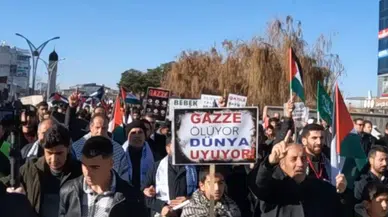 Erciş’te ‘Filistin’e Özgürlük İsrail’e Lanet’ Yürüyüşü