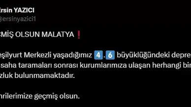 Malatya Valisi Yazıcı: "Herhangi Bir Olumsuzluk Bulunmamaktadır"