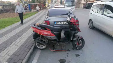 Motosiklet ile Araba Kavşakta Çarpıştı, Araba Şoförü 2,44 Promil Alkollü Çıktı