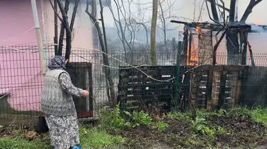 Ahıra Kurulan Soba Hayvanları Telef Etti, Yaşlı Bayan Hudut Krizi Geçirdi