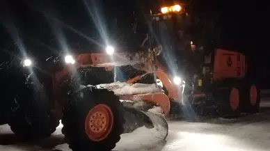 Bin 825 Rakımlı Alacabel’de Gece Başlayan Kar Yağışı 10 Kilometrelik Alanda Tesirli Oldu