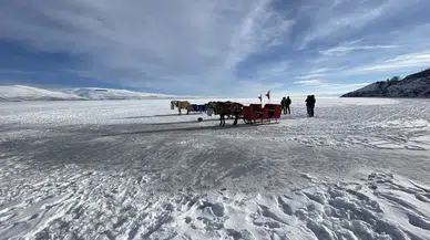 Çıldır Gölü’nde Atlı Kızak Keyfi Başlıyor
