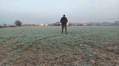Edirne’de Tarım Toprakları Buz Tuttu