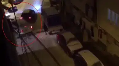 Eyüpsultan’da Karda Kayan Araçların Kaza Anı Kamerada