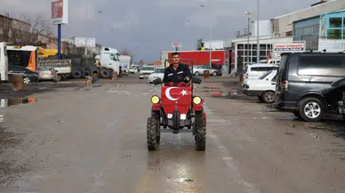 Hurda Araba Materyallerinden Traktör Yaptı